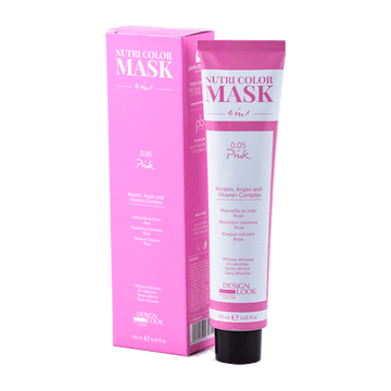 Design Look Color Mask 4 в 1 розова маска за коса с кератин и арган 300 мл за интензивен цвят и блясък.