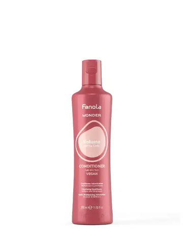 Fanola Wonder Volume Conditioner 350 ml in pink bottle for fuller, thicker hair.