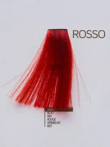 Проба на червена боя Design Look с обозначение ROSSO - яркочервен цвят за коса.