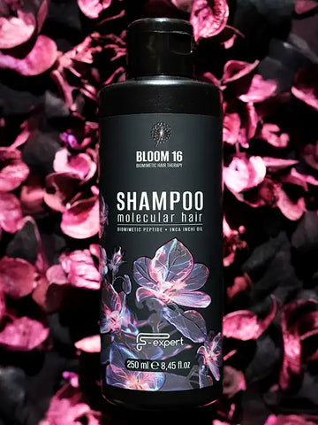 Bloom 16 молекулярен шампоан 250 мл с органично масло от Инка Инчи, пептиди и биомиметична формула.