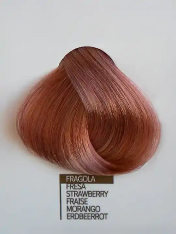 Цвят боя за коса Design Look Strawberry, красиво розово-червен оттенък с лъскава текстура.